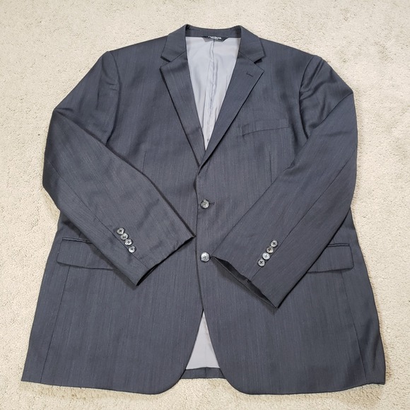 Jos A Bank Jacket 2XL 2XLT Gray Wool Tailored Traveler Blazer Sport Coat 50L - Picture 1 of 15